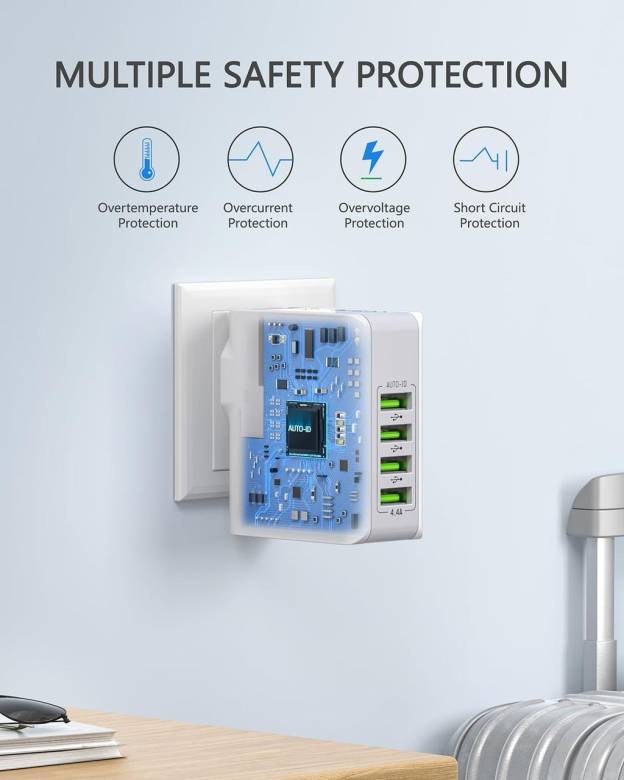 LENCENT Многопортовое сетевое зарядное устройство USB - фото фото фото 1