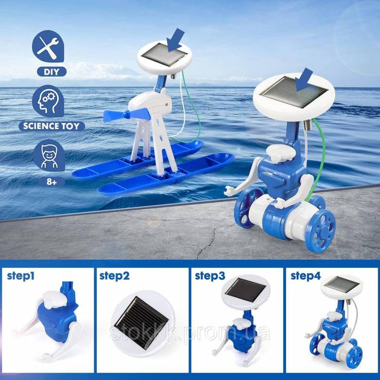 Игрушка сделай сам BIGEARN Solar Robot 6 в 1 развивающая игрушка - фото фото фото 3