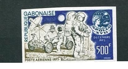 Габон Gabon Space 1973 Mi 515 Imperf Apollo 17 MNH - фото фото фото 0