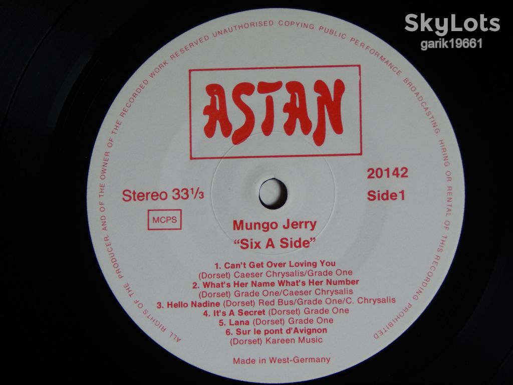 Mungo Jerry – Six A Side  (Astan – 20142, UK) EX+/NM- - фото фото фото 2