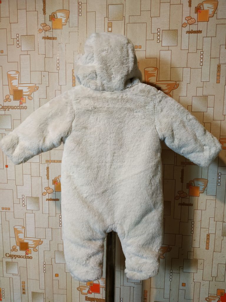 Комбінезон дитячий зимній хутряний MAMAS &amp; PAPAS на 0-3 місяця - фото фото фото 3