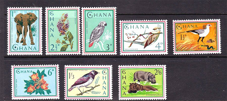 Фауна . Гана 1964 г MNH - флора - фото фото фото 0