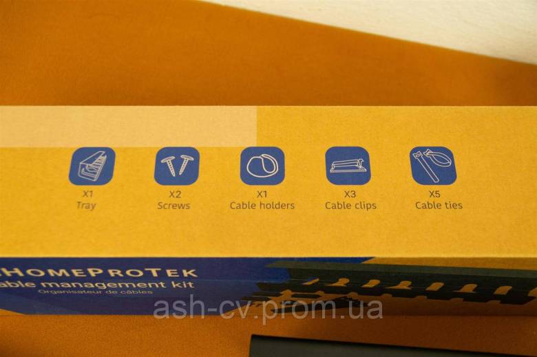 Металевий, органайзер для кабелю, на столі, HomeProTek, Cable, Management, Kit - фото фото фото 5