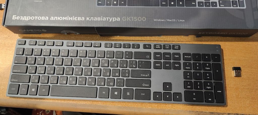 Беспроводная клавиатура GamePro GK1500 № 23210603 - фото фото фото 1