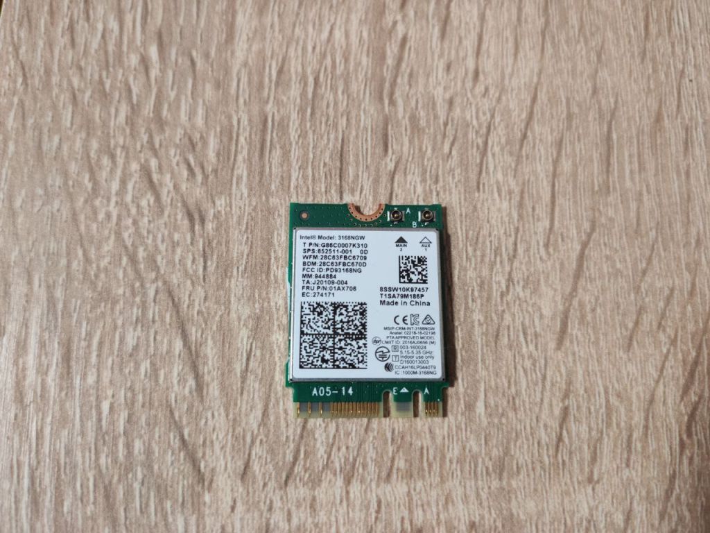 Адаптер WI-FI+BT для ноутбука Intel 3168NGW - фото фото фото 0