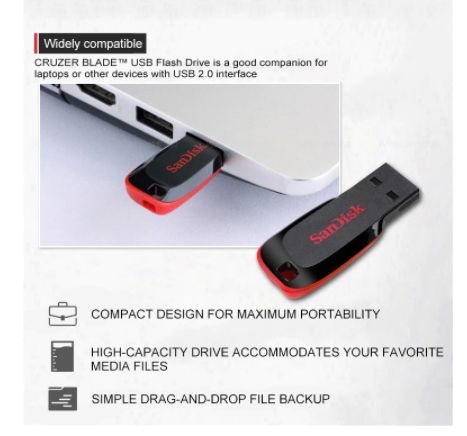 Original SanDisk Cruzer Blade CZ50, флеш-накопитель USB 2.0, 16 GB. - фото фото фото 4