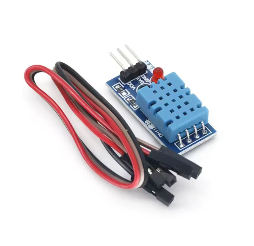 Датчик температури та вологості DHT11 з кабелем   (модуль для Arduino) - фото фото фото 0
