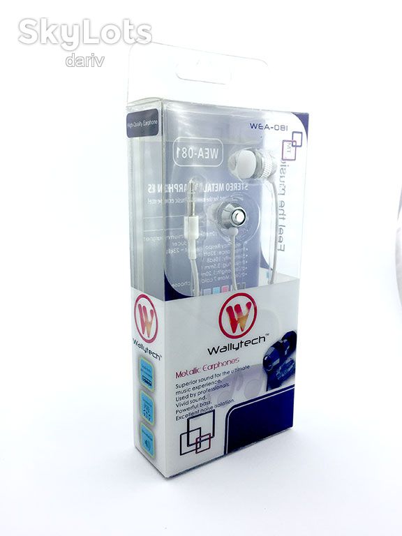 Наушники проводные без микрофона Wallytech WEA-081 Silver - фото фото фото 1