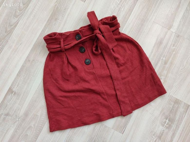 Міні спідниця під пасок pull&amp;amp;bear висока посадка фактурна баво... - фото фото фото 5