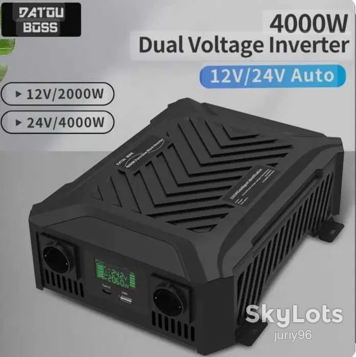 Інвертор 12В/24 в 230В DATOUBOSS TY-PSW-4000 чистий синус - фото фото фото 0