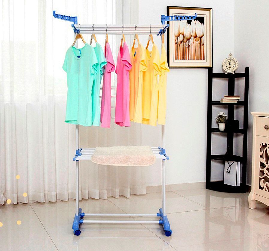Сушарка для речей Складна сушарка для білизни Garment Rack With Wheels - фото фото фото 1