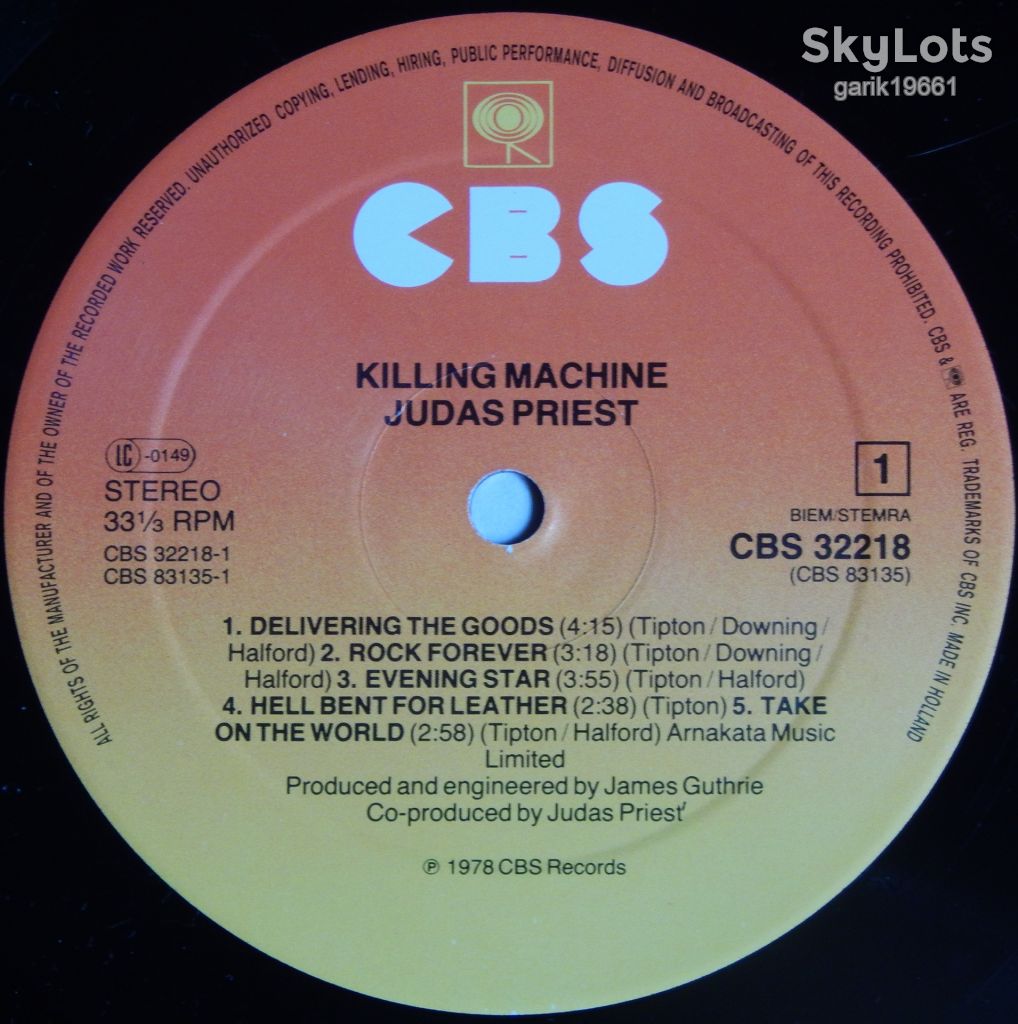 Judas Priest – Killing Machine  (CBS – CBS 83135, Holland) EX+/NM- - фото фото фото 2
