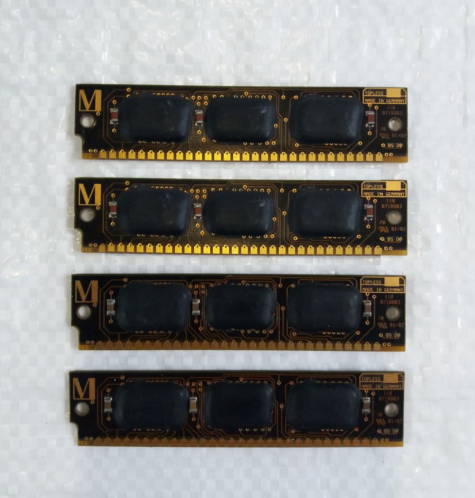 Модуль памяти SIMM 30-pin Memory Module Topless 1MB 60ns   (4шт) - фото фото фото 1
