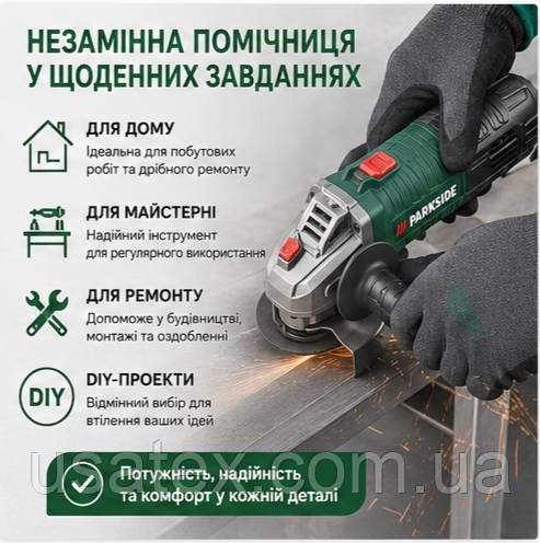 Кутова шліфувальна машина PARKSIDE PWS 115 C3 750 Вт 115 мм 12000 об/хв - фото фото фото 5