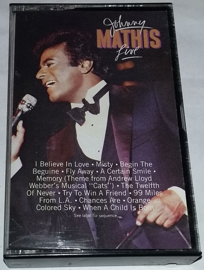 JOHNNY MATHIS Live.  Cassette  US - фото фото фото 0