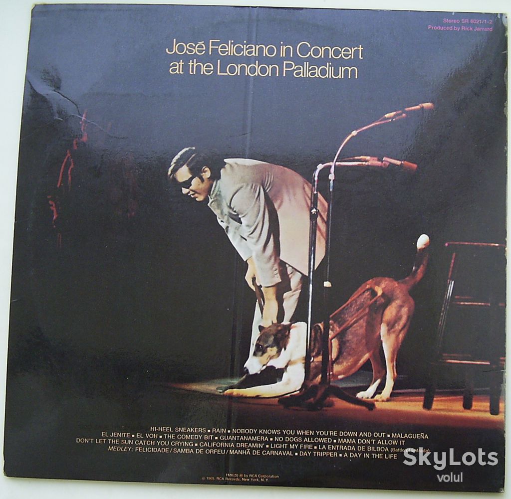 JOSE FELICIANO ‎ Alive Alive-o! Live At London Palladium 2LP EX-/EX - фото фото фото 2