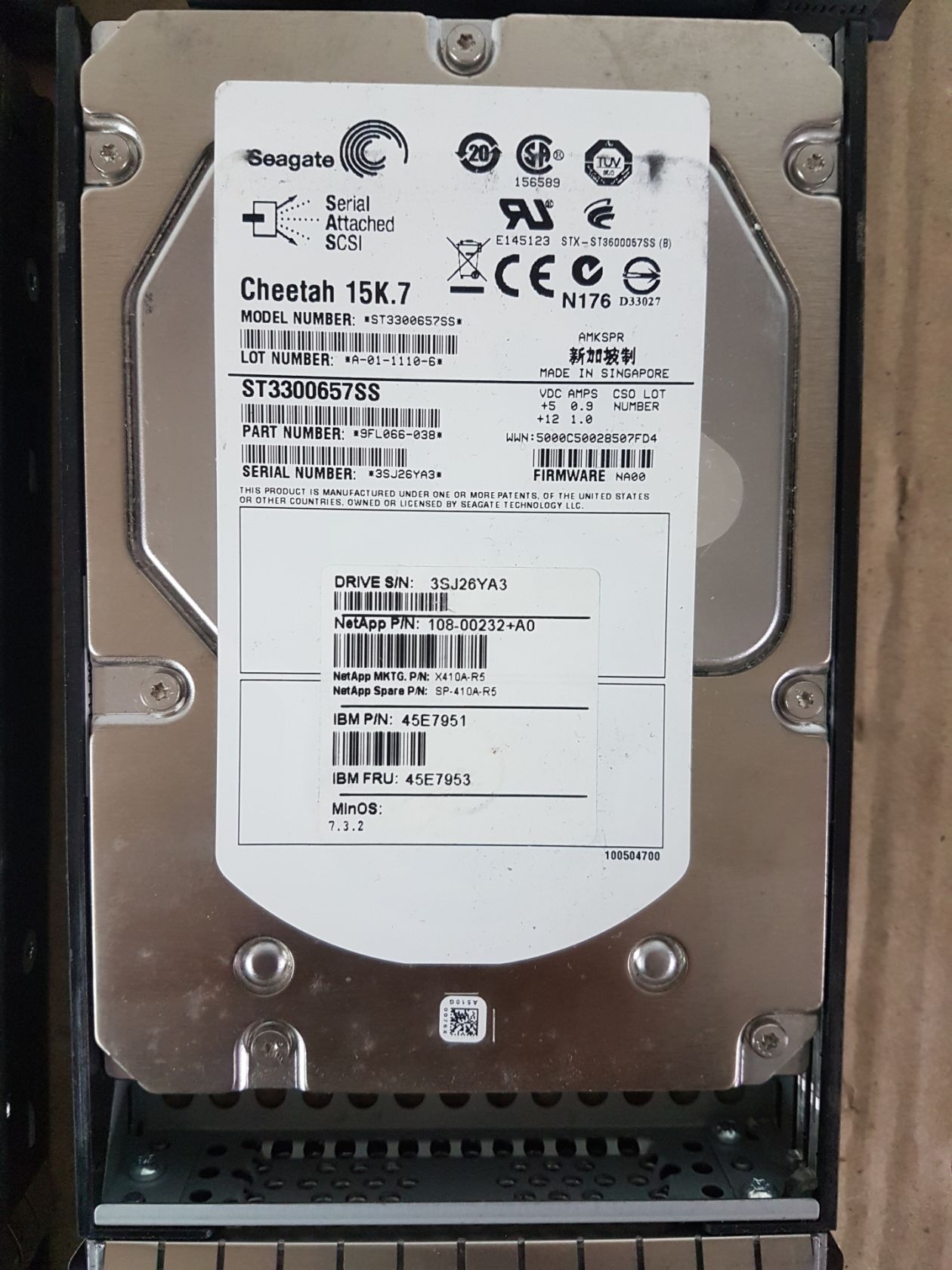 Диски HDD 3.5" SAS 300gb ST3300657SS, 6шт одним лотом,  від 1грн     (№038) - фото фото фото 6