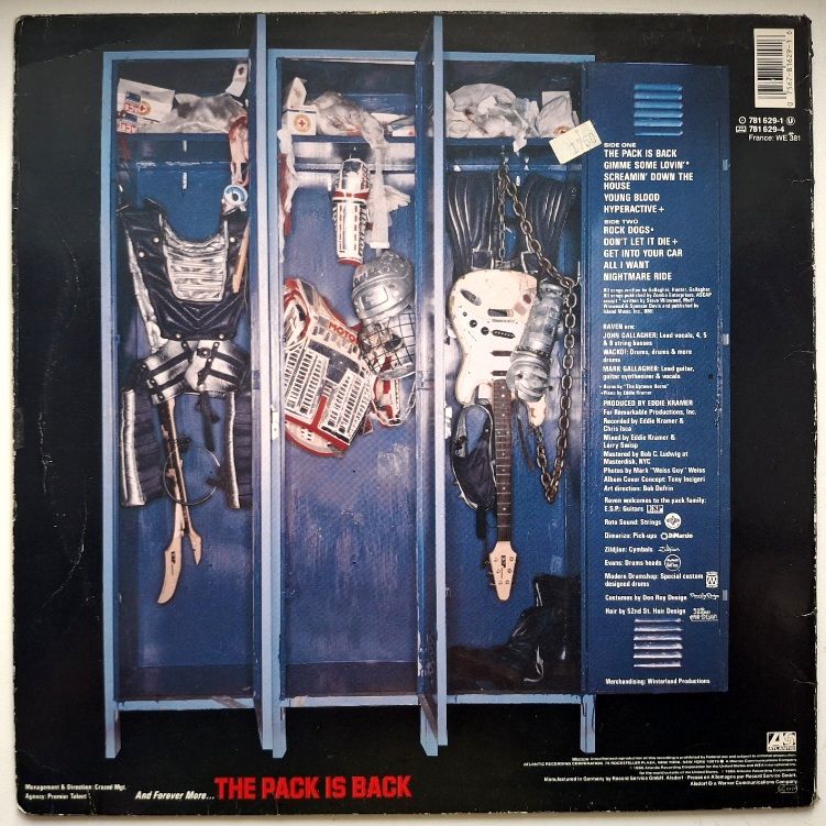 Raven - The Pack Is Back - 1986.   (LP). 12. Vinyl. Пластинка. Germany. - фото фото фото 1