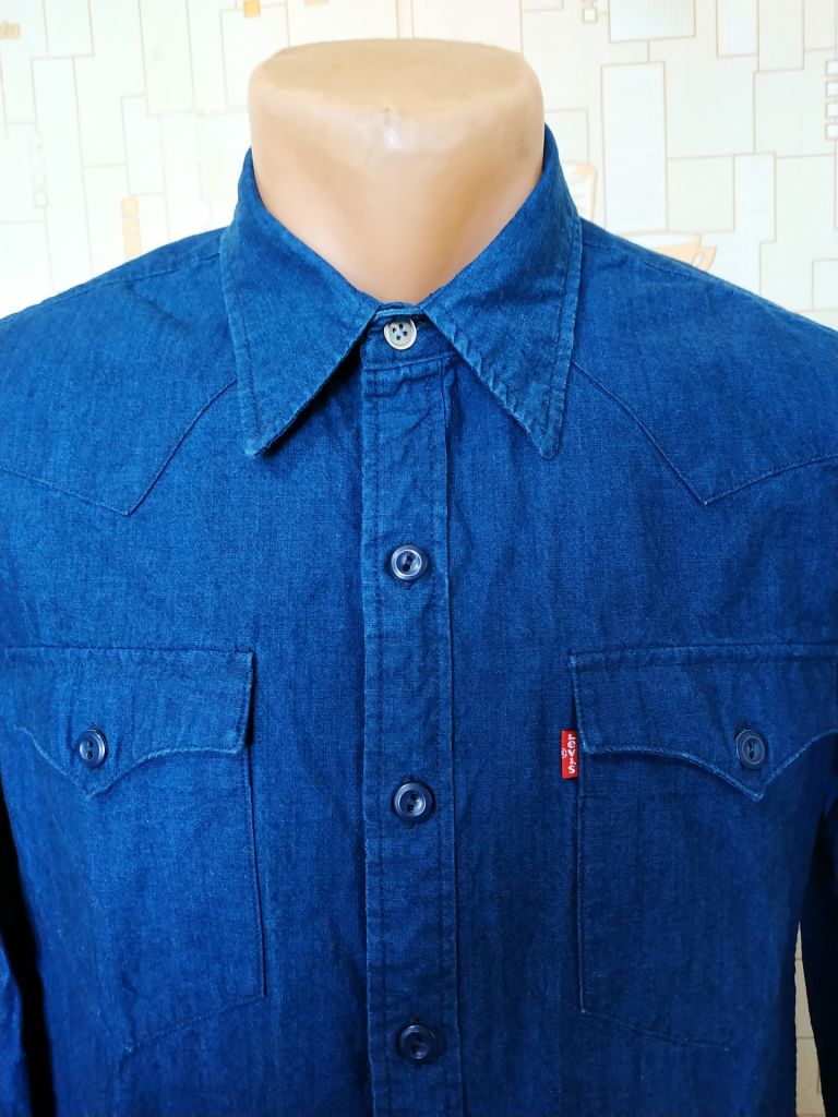 Сорочка джинсова чоловіча темно-синя LEVIS p-p S - фото фото фото 2