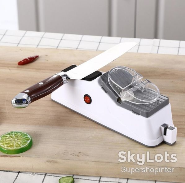 Электрическая точилка для ножей Electric Knife Sharpener от USB, Белый / Профессиональная электроточилка / Ножеточка - фото фото фото 8