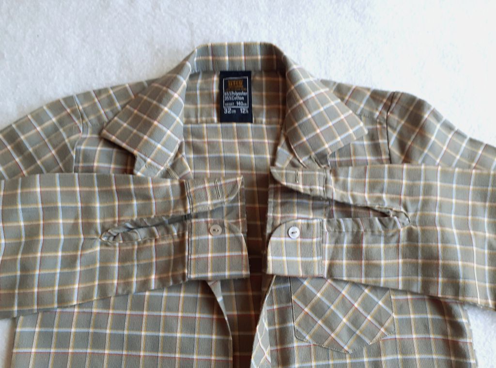 Сорочка в клітинку бавовна, довжина 55 см. - фото фото фото 1