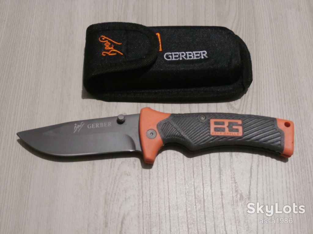 Туристичний складний ніж Gerber Bear Grylls Survival series 22см в чехлі на пояс - фото фото фото 0
