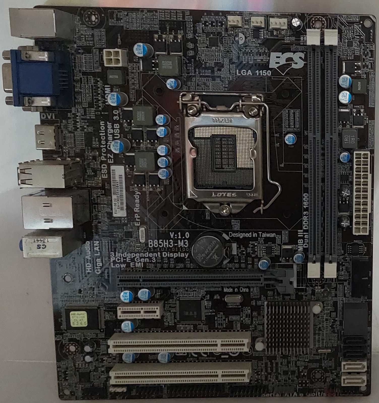 Материнська плата ECS B85H3-M3   (V1.0) / LGA 1150 / Micro ATX/2*DDR3  б/в - фото фото фото 2