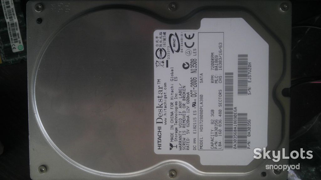 Hdd 82,3gb SATA 3.5" Hitachi. Жёсткий диск. - фото фото фото 3