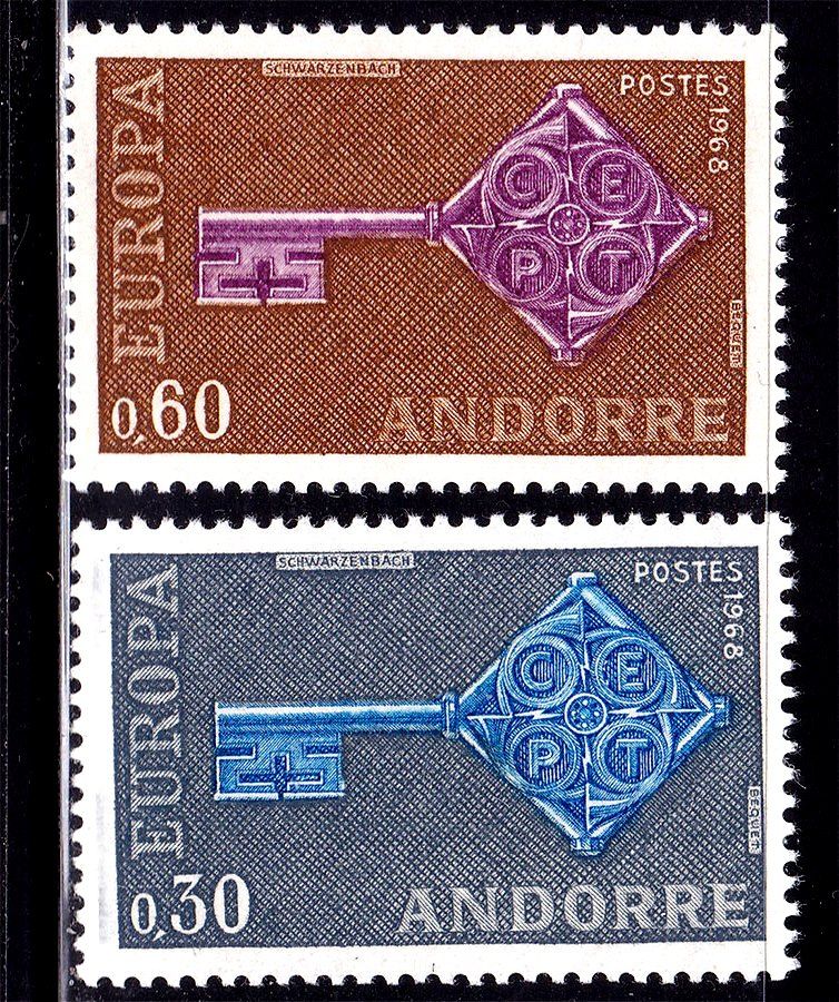Андорра  RF  1968 г  MNH - EUROPA СЕРТ - - фото фото фото 0