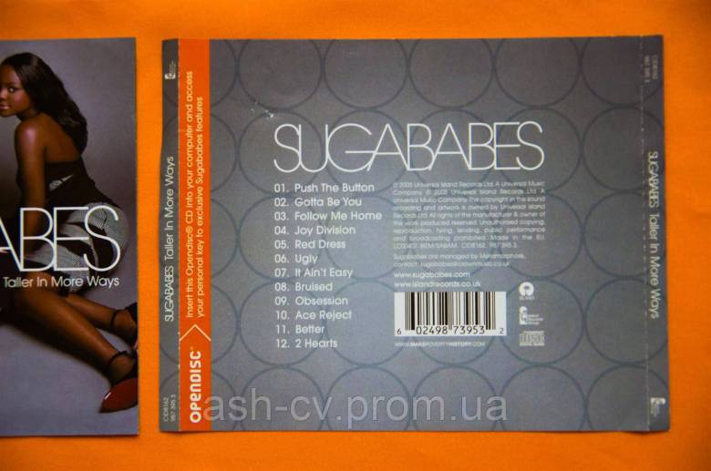 Музичний диск CD. SUGABABES - Taller In More Ways - фото фото фото 1