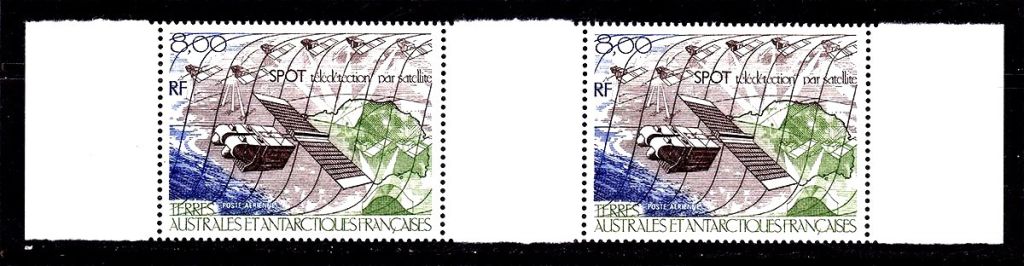 Космос . ТААФ / TAAF  1986 г MNH - сцепка - г/пара - фото фото фото 0