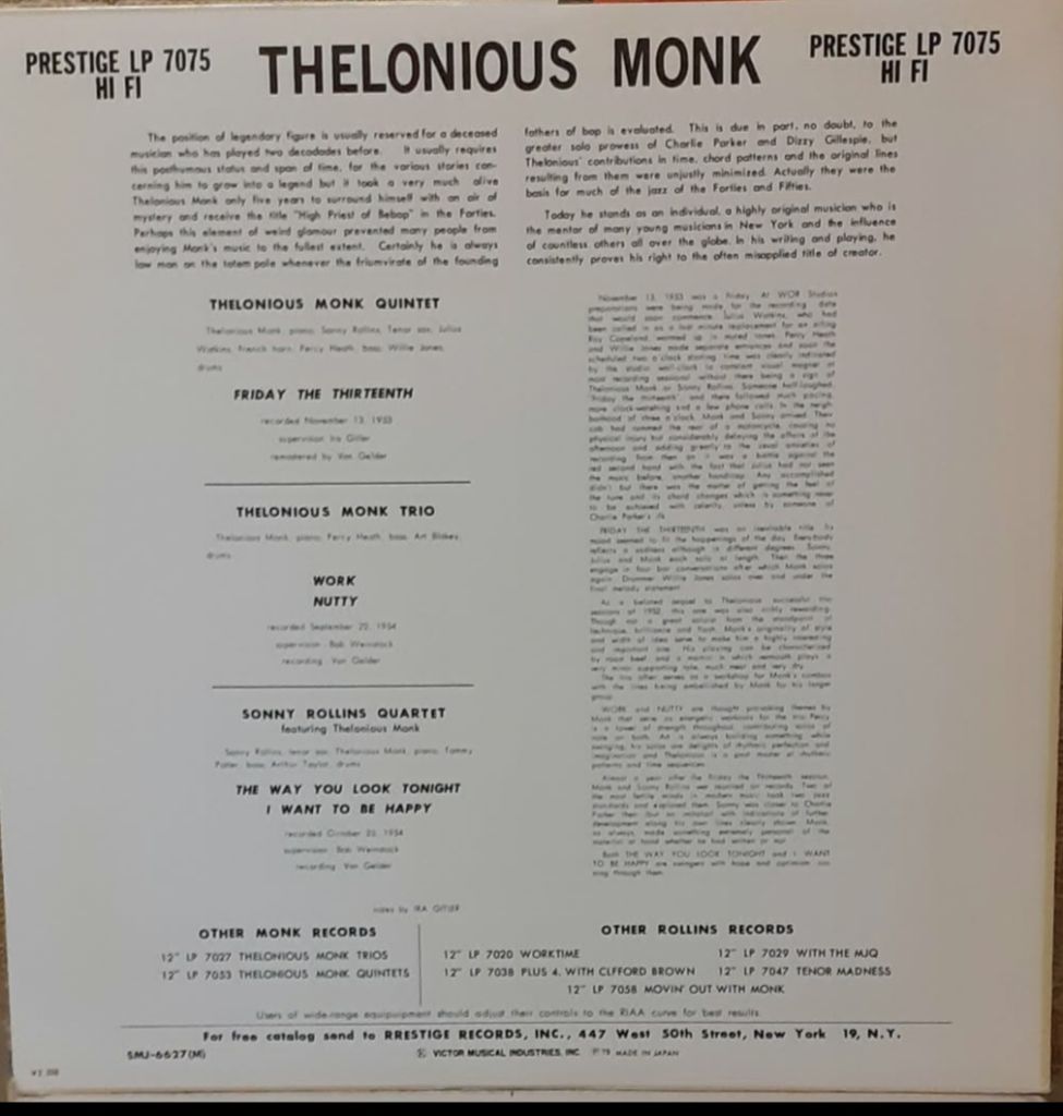 Платівка  Thelonious Monk Sonny Rollins. - фото фото фото 1