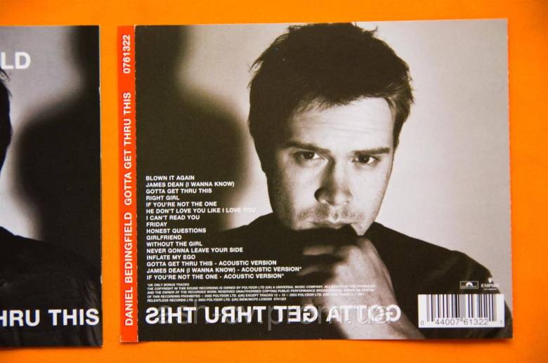 Музичний диск CD. DANIEL BEDINGFIELD - Gotta get thru this - фото фото фото 1