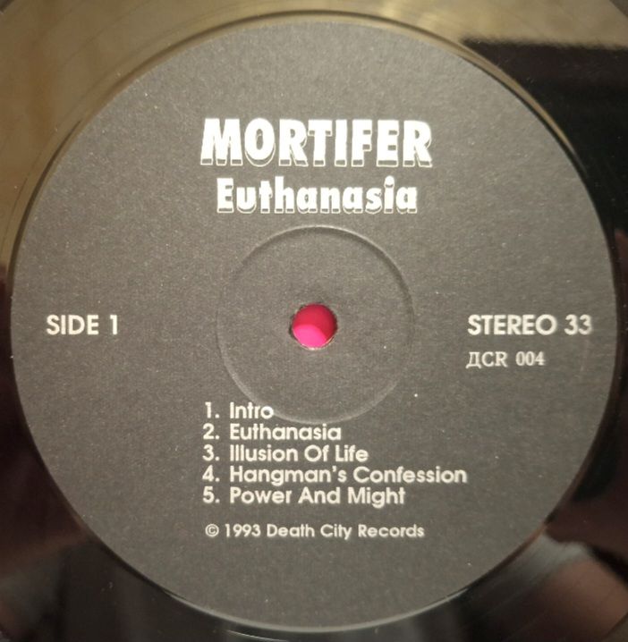 Mortifer - Euthanasia - 1993.  (LP). 12. Vinyl. Пластинка. Rare. - фото фото фото 2