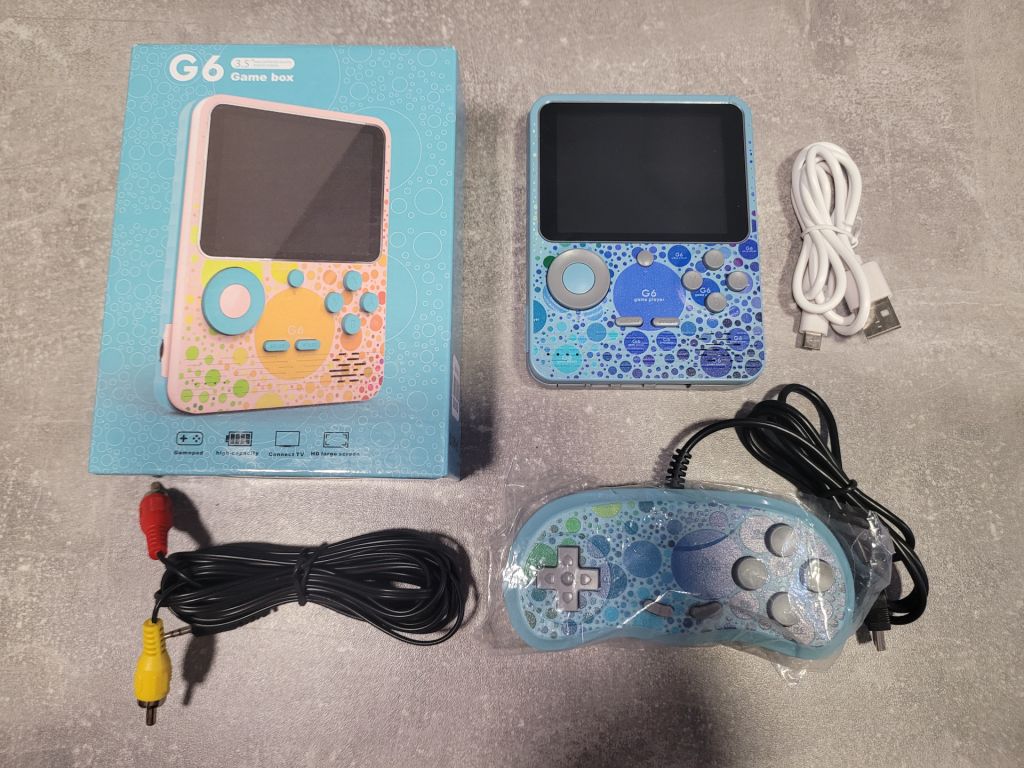 Портативная игровая консоль G6 3.5 дюйма 5000mAh 500 games in 1 Blue - фото фото фото 1