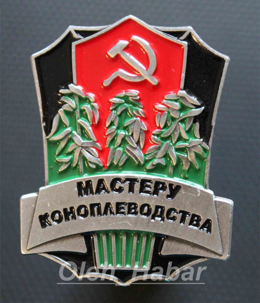 Значок Мастеру коноплеводства СССР   (копія)   (1524) - фото фото фото 0