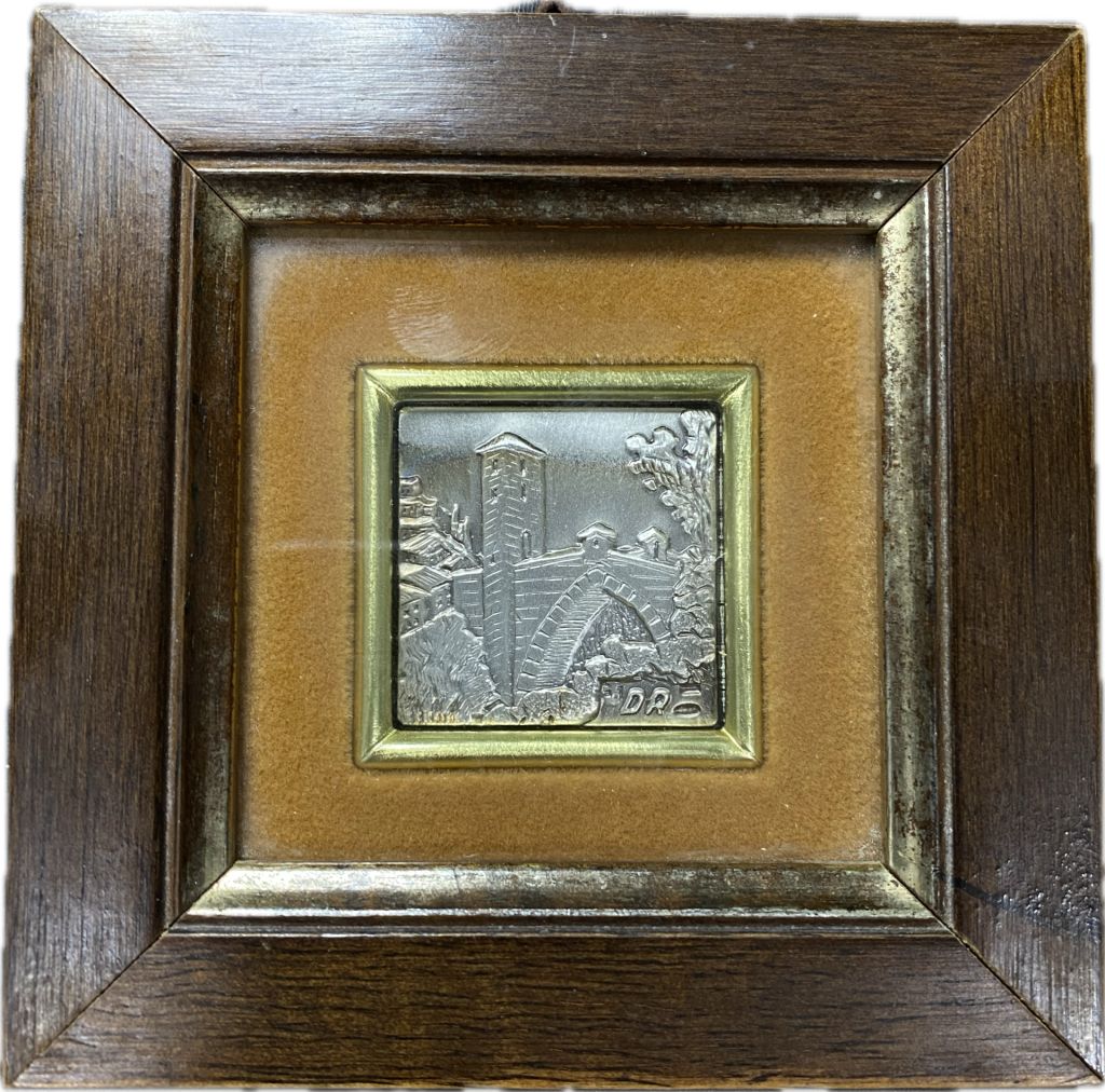 Серебро 0.925 Миниатюра в рамке Италия 1960-е гг. - фото фото фото 0