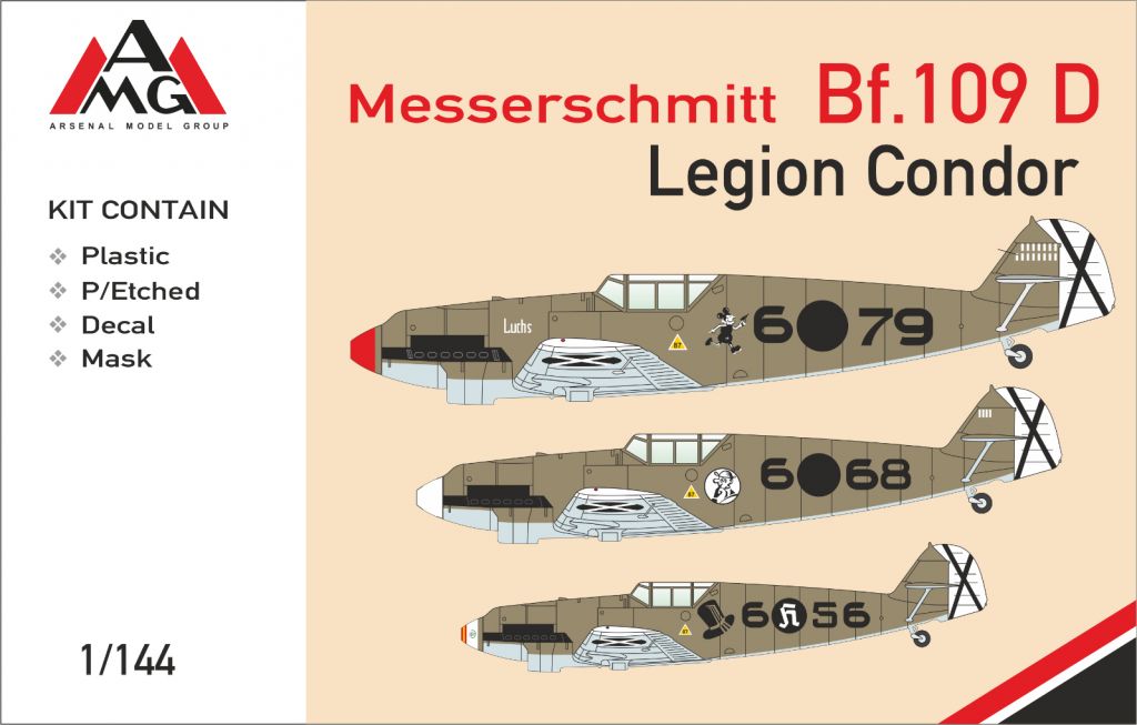 AMG 14435 Messershmitt Bf 109d    (Legion Condor) 1/144 - фото фото фото 0