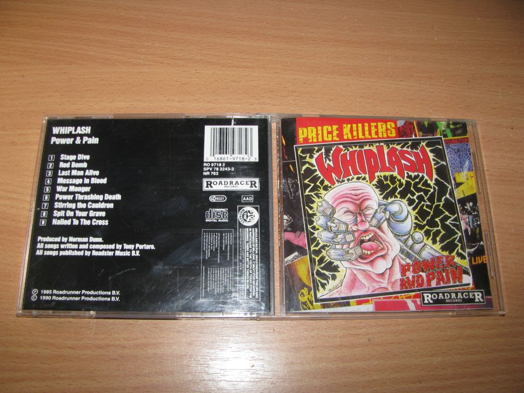 WHIPLASH - Power And Pain  (1990 Roadracer 1st press) - фото фото фото 0