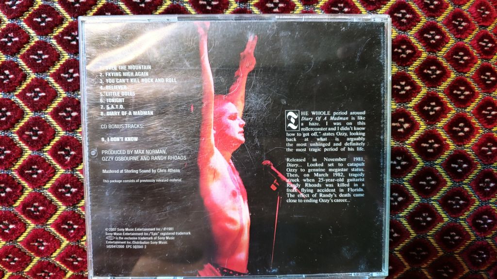 CD аудио Ozzy Osbourne Diary of a madman - фото фото фото 1