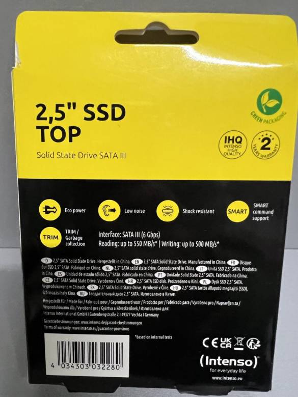 SSD накопитель Intenso 2.5 TOP Sata III 2TB (3812470) НОВЫЙ! - фото фото фото 2