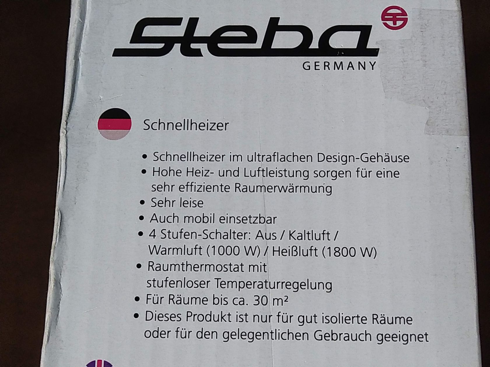 Тепловентилятор / обігрівач Steba LITHO KS 1  (1800W, Germany) - фото фото фото 9