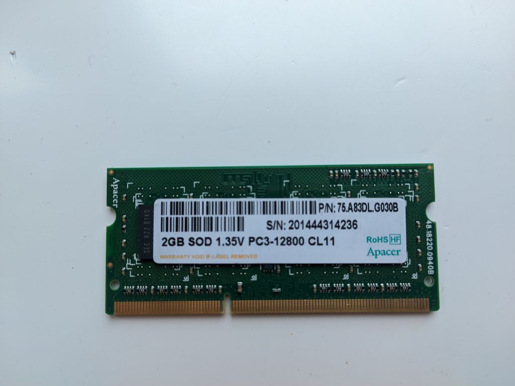 Apacer SODIMM DDR3L 2Gb 1.35v 1600MHz 12800S CL11 75.A83DL.G030B - фото фото фото 0