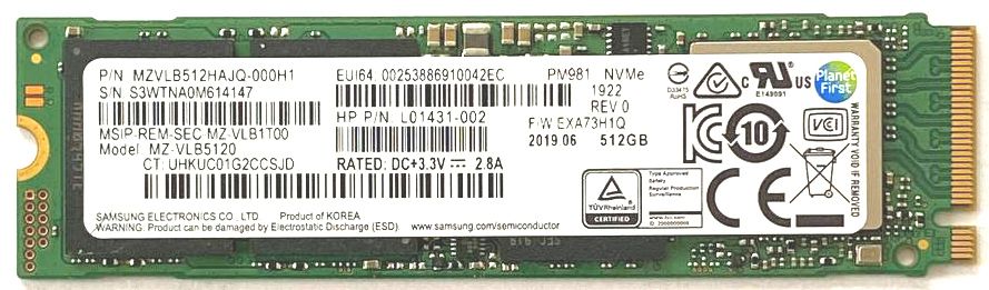 SSD  512Gb диск Samsung PM981 NVMe  форм фактор M.2 2280 - фото фото фото 0