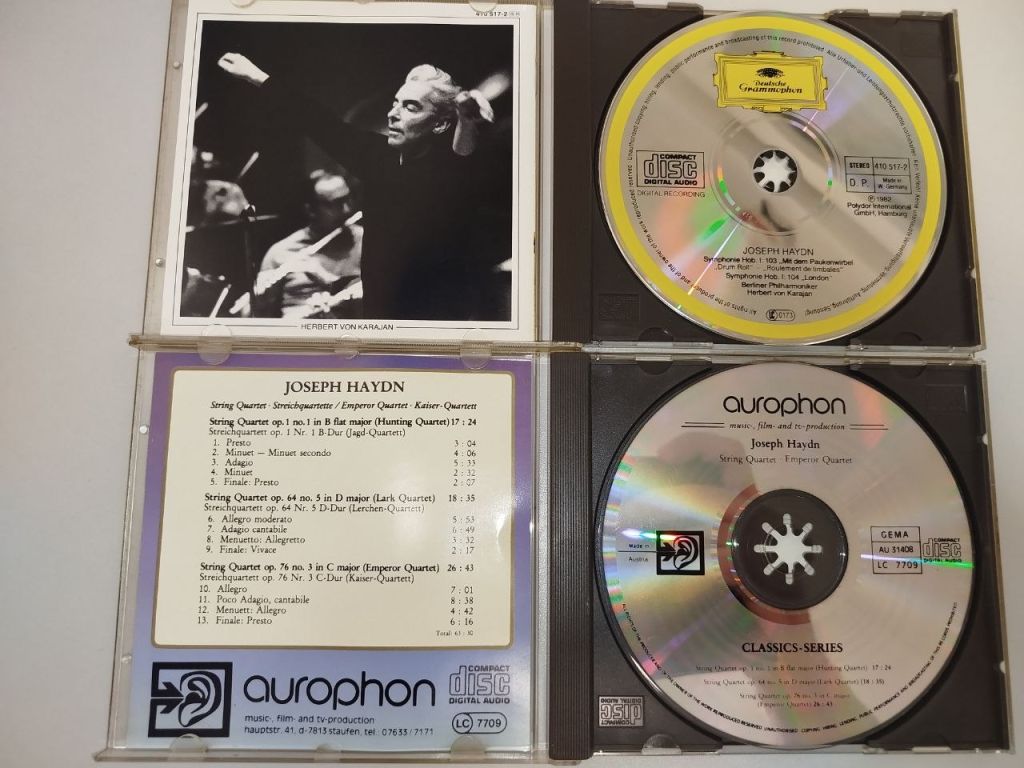 Haydn — 2 класичних CD  (Karajan DG + Aurophon) Йозеф Гайдн — Німеччина - фото фото фото 3