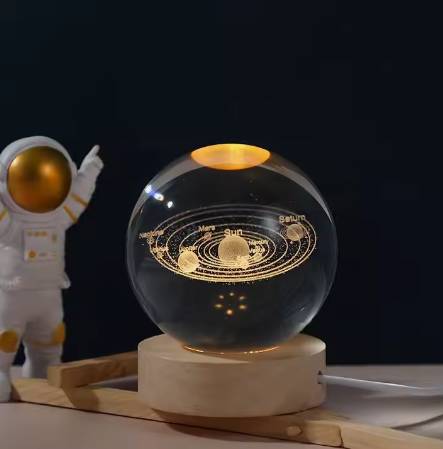 Декоративна 3D-нічник кришталева куля "сонячна система" нічний світильник сонячна  куля - фото фото фото 5