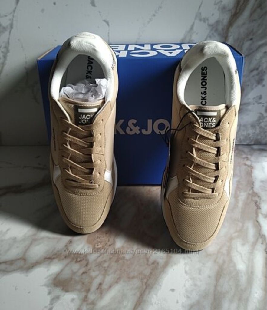 Кроссовки Jack&amp;Jones 44р бежевые - фото фото фото 0