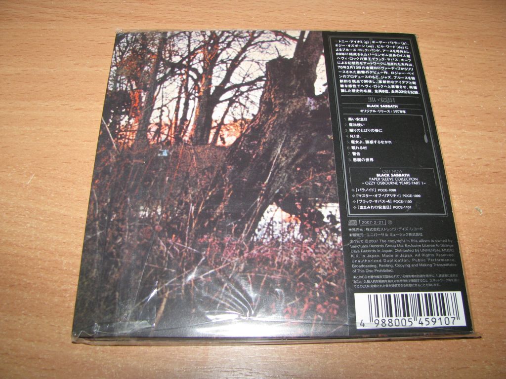 BLACK SABBATH - Black Sabbath  (2007 Vertigo MINI LP CD, Japan)  Ozzy - фото фото фото 1