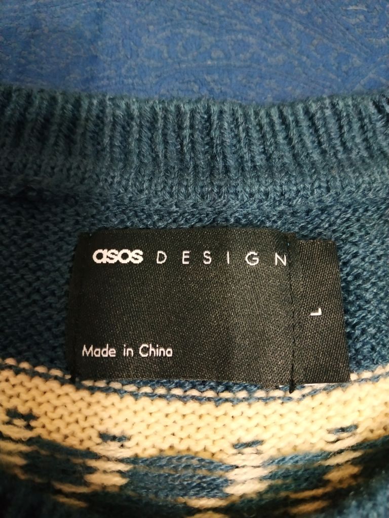 Светр чоловічий з принтом ASOS акрил p-p L - фото фото фото 6
