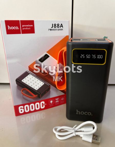 Повербанк Hoco J88A 60000 mAh 22.5W із вбудованим ліхтарем та дисплеєм - фото фото фото 1